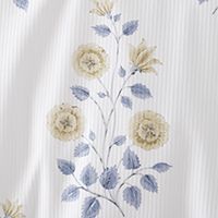 Bianca 'Eloise Floral' 230 Thread Count Cotton Satin Stripe Duvet Cover Set in Blue - Size: King - thumbnail 7
