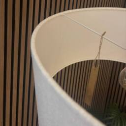 CGC Lighting Messina White Luxury Detailed Cotton Drum Lampshade - Size: 18 inches - thumbnail 5