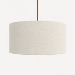 CGC Lighting Messina White Luxury Detailed Cotton Drum Lampshade - Size: 18 inches - thumbnail 3