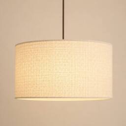 CGC Lighting Messina White Luxury Detailed Cotton Drum Lampshade - Size: 18 inches - thumbnail 4
