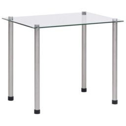Berkfield Home Nesting Tables 3 pcs Transparent Tempered Glass in Clear - thumbnail 3