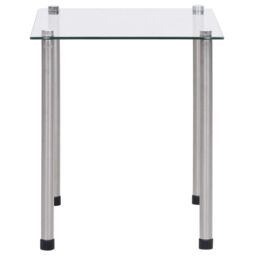 Berkfield Home Nesting Tables 3 pcs Transparent Tempered Glass in Clear - thumbnail 4