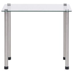 Berkfield Home Nesting Tables 3 pcs Transparent Tempered Glass in Clear - thumbnail 5
