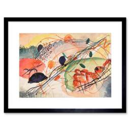 "Artery8 Wassily Kandinsky Aquarell Japan Home Decor 12x16"" Framed Art Print - Size: W12"" x H16""" - thumbnail 1