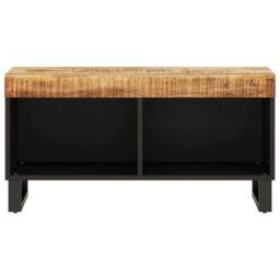 Berkfield Home TV Cabinet 85x33x43.5 cm Solid Wood Mango in Brown - thumbnail 3
