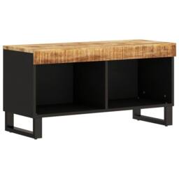 Berkfield Home TV Cabinet 85x33x43.5 cm Solid Wood Mango in Brown - thumbnail 2