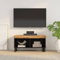 Berkfield Home TV Cabinet 85x33x43.5 cm Solid Wood Mango in Brown
