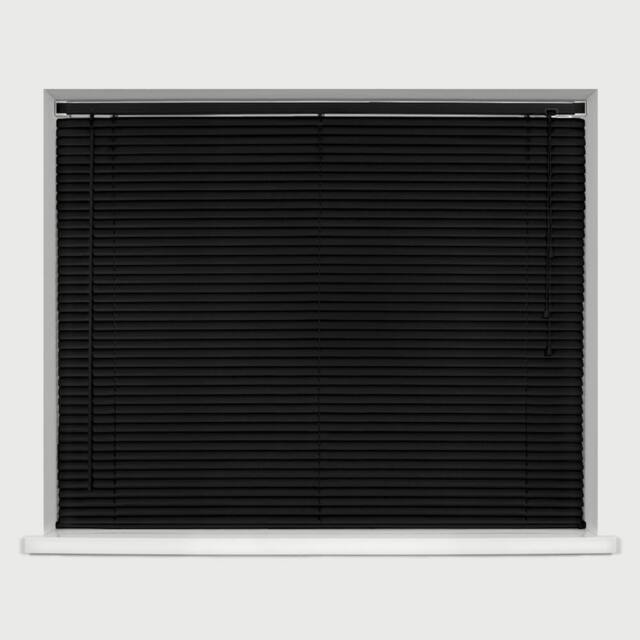 Blinds Outlet PVC Venetian Blind 25mm slats in Black - Size: 150 cm width x 210 cm drop - image 1