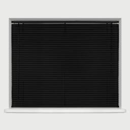 Blinds Outlet PVC Venetian Blind 25mm slats in Black - Size: 150 cm width x 210 cm drop