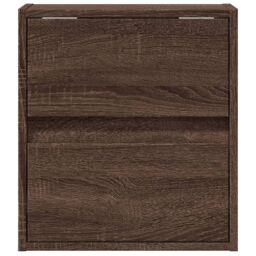 Berkfield Home TV Wall Cabinet with LED Lights Brown Oak 41x31x45 cm - Size: 41 x 31 x 45 cm - thumbnail 6