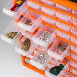 KORVIXA 39 Drawers - A DIY Storage Organiser Craft Box in Orange - Size: 500mm - thumbnail 3