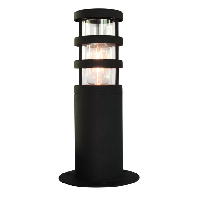Loops Outdoor IP44 1 Bulb Wall Ground Pedestal 304 SS / Black LED E27 60W