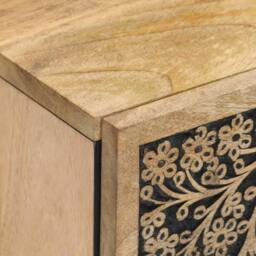 Berkfield Home Side Cabinet 40x33x75 cm Solid Wood Mango in Brown - Size: 40 x 33 x 75 cm - thumbnail 6