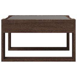 Berkfield Home Coffee Table with Infinity LED Brown Oak 50x53x30 cm - Size: 50 x 53 x 30 cm - thumbnail 6