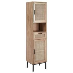 Wyld and Coco Boho Rattan Bathroom Cabinet 40 x 165 cm in Natural - thumbnail 2