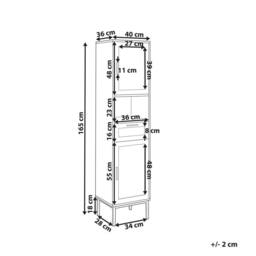 Wyld and Coco Boho Rattan Bathroom Cabinet 40 x 165 cm in Natural - thumbnail 3