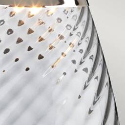 Netlighting Lena 2 Light Large Smoke Table Lamp Smoketinted Glass Slate Shade E27 in Black - thumbnail 3