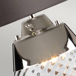 Netlighting Lena 2 Light Large Smoke Table Lamp Smoketinted Glass Slate Shade E27 in Black - thumbnail 2