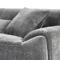 Furnishings For Less UK Monza L Shaped Chenille Fabric Grey 4 Seater Corner Sofa Left Hand - thumbnail 4