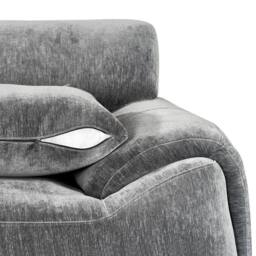 Furnishings For Less UK Monza L Shaped Chenille Fabric Grey 4 Seater Corner Sofa Left Hand - thumbnail 6