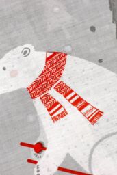 Bedlam 'Polar Bears' Christmas Duvet Cover Set in Silver - Size: Double - thumbnail 2