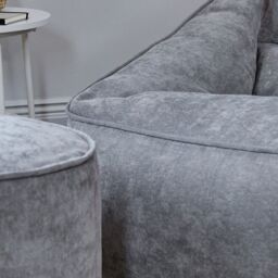 icon Natalia Chenille Adults Bean Bag Armchair & Pouffe, Large Beanbag & Footstool Grey - Size: XL - thumbnail 3