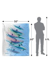 JQ Licensing Royce Mcclure Dolphin Flow Silky Touch Super Soft Throw Blanket 152 X 127 cm in White - thumbnail 5