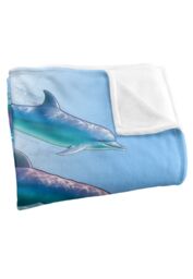 JQ Licensing Royce Mcclure Dolphin Flow Silky Touch Super Soft Throw Blanket 152 X 127 cm in White - thumbnail 3