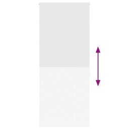 Berkfield Home Shower Roller Blind 130x240 cm Fabric Width 126 cm in White - thumbnail 5