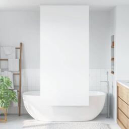Berkfield Home Shower Roller Blind 130x240 cm Fabric Width 126 cm in White