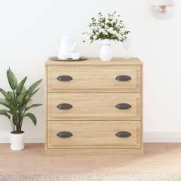 Berkfield Home Sideboard Sonoma Oak 70x35.5x67.5 cm Engineered Wood in Brown - thumbnail 1
