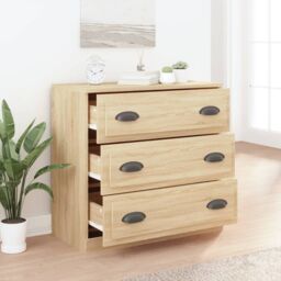 Berkfield Home Sideboard Sonoma Oak 70x35.5x67.5 cm Engineered Wood in Brown - thumbnail 6