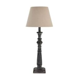 Wyld Haus Mossfern Grey Washed Wooden Column Table Lamp in Brown - Size: 12 inches - thumbnail 2