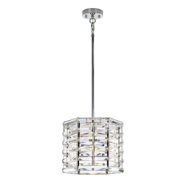 Loops 1 Bulb Ceiling Pendant Light Fitting Highly Polished Nickel LED E27 60W in Metallics - image 1