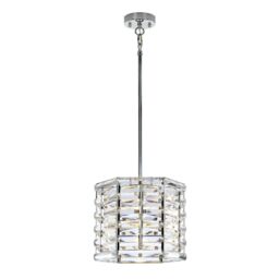 Loops 1 Bulb Ceiling Pendant Light Fitting Highly Polished Nickel LED E27 60W in Metallics - thumbnail 1