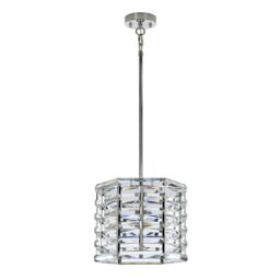 Loops 1 Bulb Ceiling Pendant Light Fitting Highly Polished Nickel LED E27 60W in Metallics - thumbnail 2