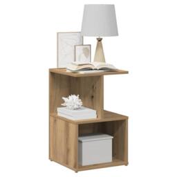 Berkfield Home Bedside Cabinet Artisan Oak 35x35x55 cm Engineered Wood in Brown - Size: 35 x 35 x 55 cm - thumbnail 3