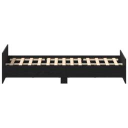Berkfield Home Durable Bed Frame without Mattress Black Oak 180x200 cm Engineere - thumbnail 7