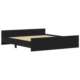 Berkfield Home Durable Bed Frame without Mattress Black Oak 180x200 cm Engineere - thumbnail 5