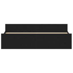 Berkfield Home Durable Bed Frame without Mattress Black Oak 180x200 cm Engineere - thumbnail 6