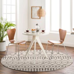 Livabliss Pisa-Geometric Black Off-White Grey Living Dining Bedroom Rug in Light Grey - Size: 80 cm x 220 cm - thumbnail 6