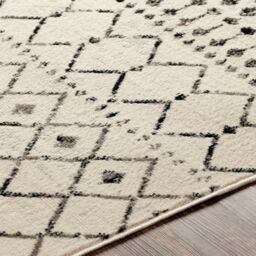 Livabliss Pisa-Geometric Black Off-White Grey Living Dining Bedroom Rug in Light Grey - Size: 80 cm x 220 cm - thumbnail 3