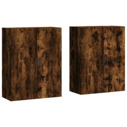 Berkfield Home Wall Mounted Cabinets 2 pcs Smoked Oak 69.5x34x90 cm in Brown - thumbnail 2