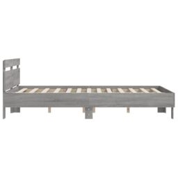 Berkfield Home Bed Frame without Mattress Grey Sonoma 150x200 cm King Size - thumbnail 6