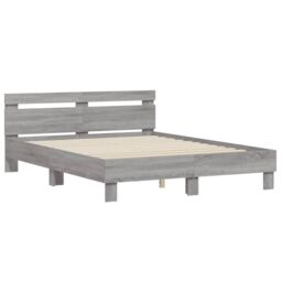 Berkfield Home Bed Frame without Mattress Grey Sonoma 150x200 cm King Size - thumbnail 3