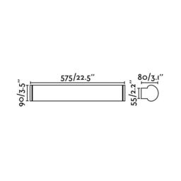 Netlighting Danubio Bathroom LED Wall Lamp 18W 2700K IP44 in Grey - thumbnail 2