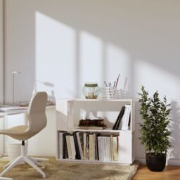 Berkfield Home Book Cabinet/Room Divider White 80x25x70 cm Solid Wood Pine - Size: 80 x 25 x 70 cm - thumbnail 3