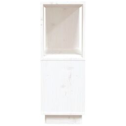 Berkfield Home Book Cabinet/Room Divider White 80x25x70 cm Solid Wood Pine - Size: 80 x 25 x 70 cm - thumbnail 6