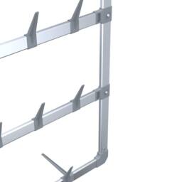 Berkfield Home Hanging Shoe Rack Silver 66x13x139 cm - Size: 66 x 13 x 139 cm - thumbnail 5