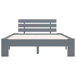 Berkfield Home Modern Bed Frame Grey Solid Pine Wood 120x200 cm - Size: Small Double - thumbnail 1